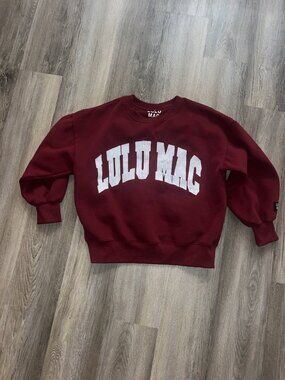 The Lulu Mac Sweatshirt - Stitched Maroon/White size medium like new